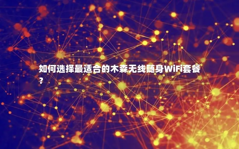 如何选择最适合的木森无线随身WiFi套餐？