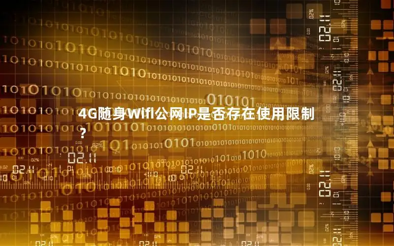 4G随身Wifi公网IP是否存在使用限制？