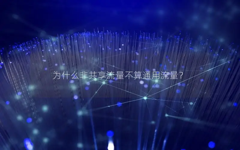 为什么非共享流量不算通用流量？