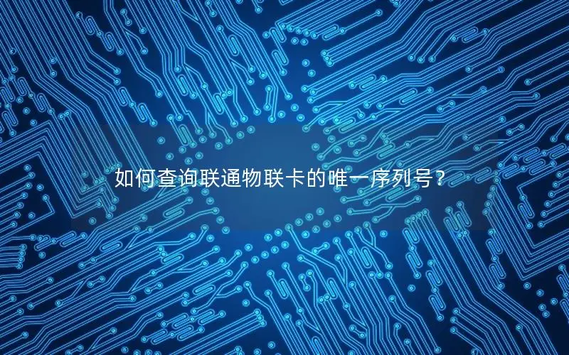 如何查询联通物联卡的唯一序列号？