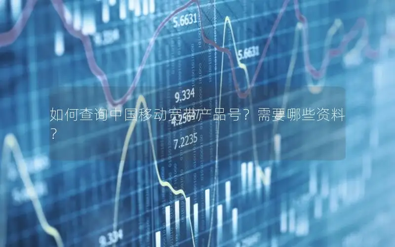 如何查询中国移动宽带产品号？需要哪些资料？