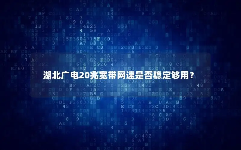 湖北广电20兆宽带网速是否稳定够用？
