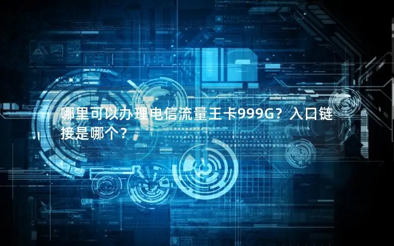哪里可以办理电信流量王卡999G？入口链接是哪个？