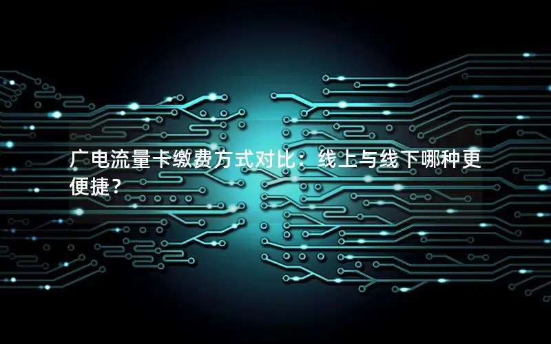 广电流量卡缴费方式对比：线上与线下哪种更便捷？