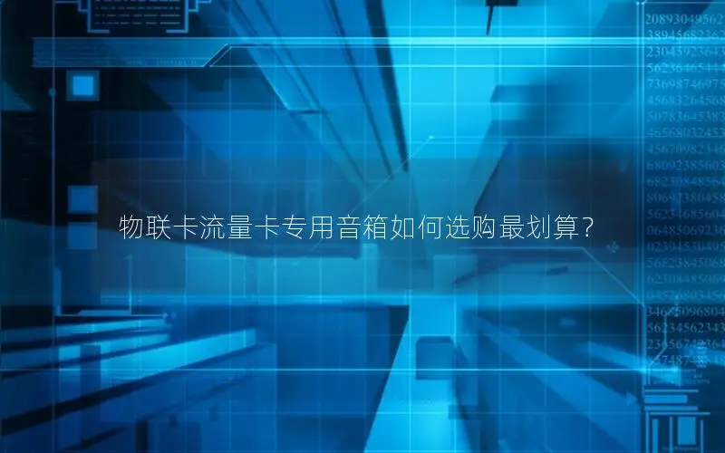 物联卡流量卡专用音箱如何选购最划算？