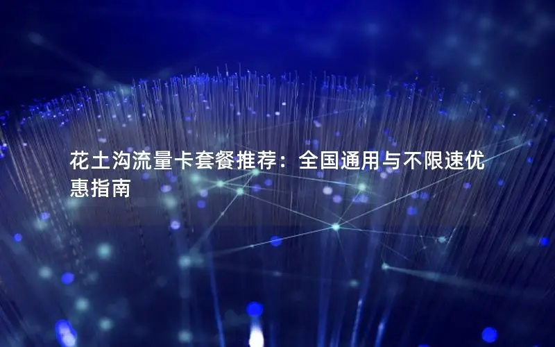 花土沟流量卡套餐推荐：全国通用与不限速优惠指南