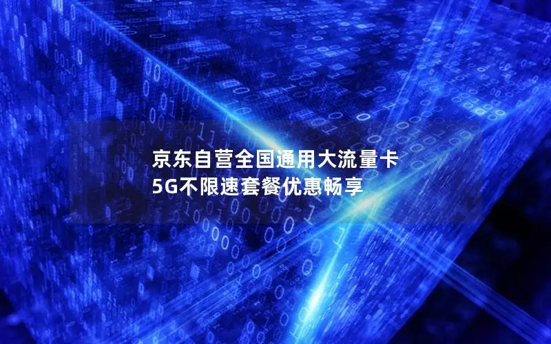 京东自营全国通用大流量卡 5G不限速套餐优惠畅享