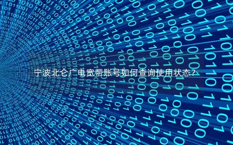 宁波北仑广电宽带账号如何查询使用状态？