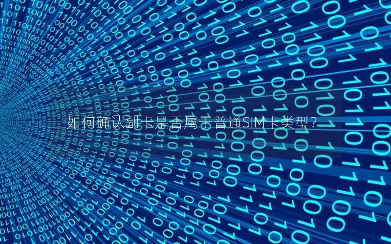 如何确认副卡是否属于普通SIM卡类型？