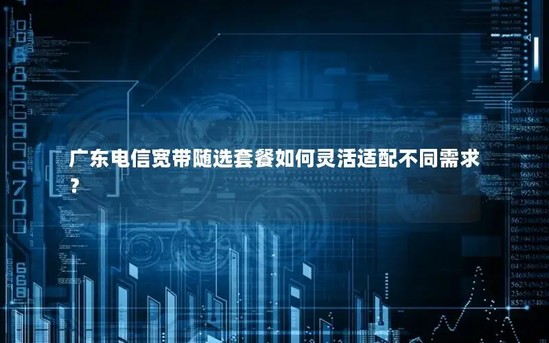 广东电信宽带随选套餐如何灵活适配不同需求？