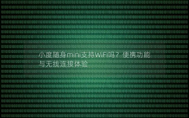 小度随身mini支持WiFi吗？便携功能与无线连接体验