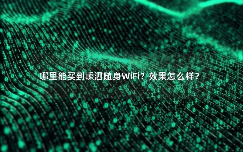 哪里能买到嵊泗随身WiFi？效果怎么样？