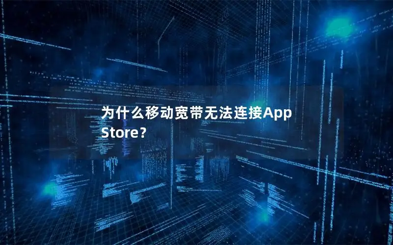 为什么移动宽带无法连接App Store？