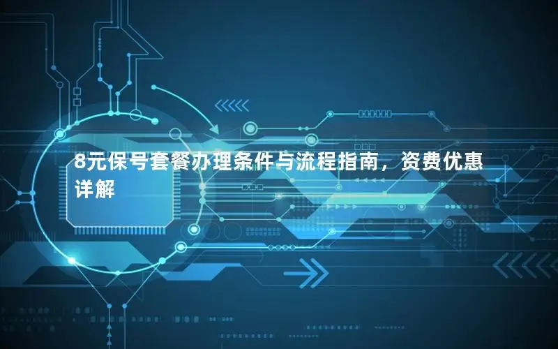 8元保号套餐办理条件与流程指南，资费优惠详解