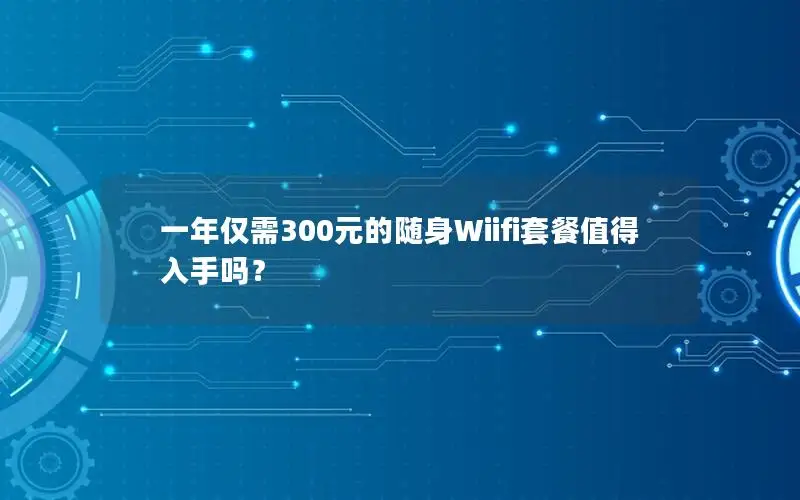 一年仅需300元的随身Wiifi套餐值得入手吗？