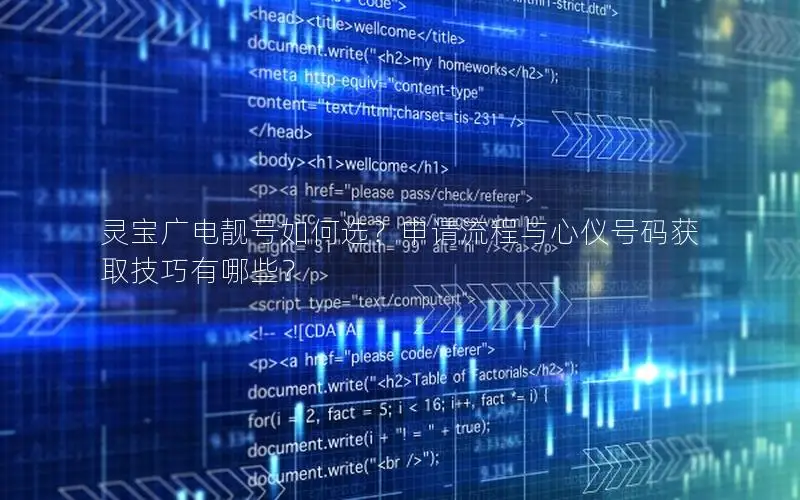 灵宝广电靓号如何选？申请流程与心仪号码获取技巧有哪些？