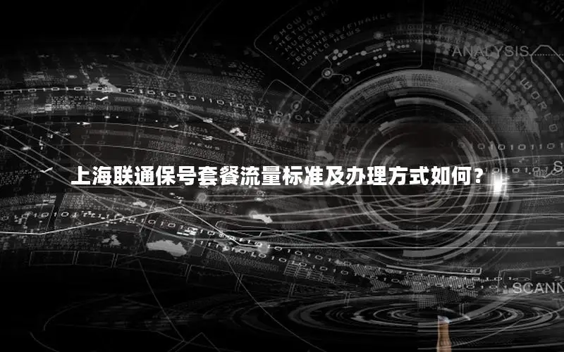上海联通保号套餐流量标准及办理方式如何？