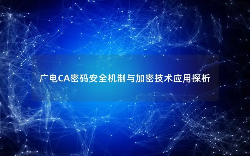广电CA密码安全机制与加密技术应用探析