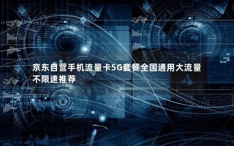 京东自营手机流量卡5G套餐全国通用大流量不限速推荐