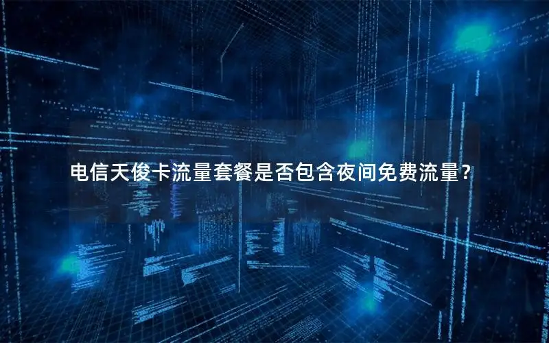 电信天俊卡流量套餐是否包含夜间免费流量？