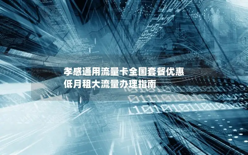 孝感通用流量卡全国套餐优惠 低月租大流量办理指南