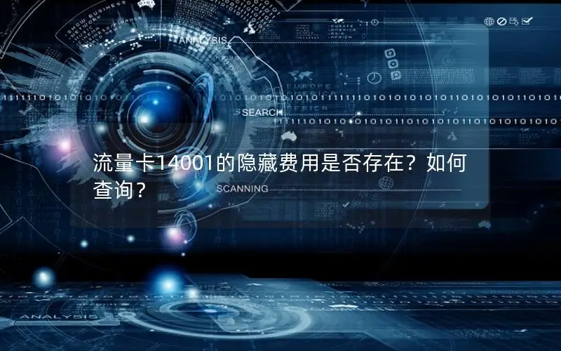 流量卡14001的隐藏费用是否存在？如何查询？