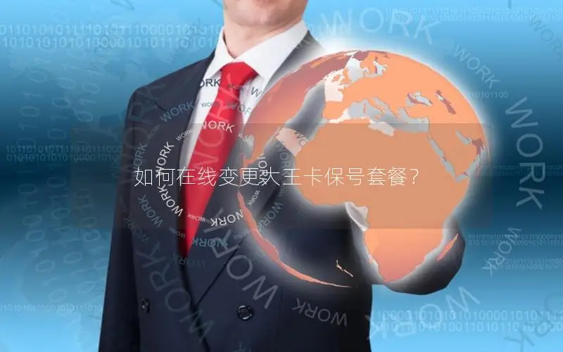 如何在线变更大王卡保号套餐？