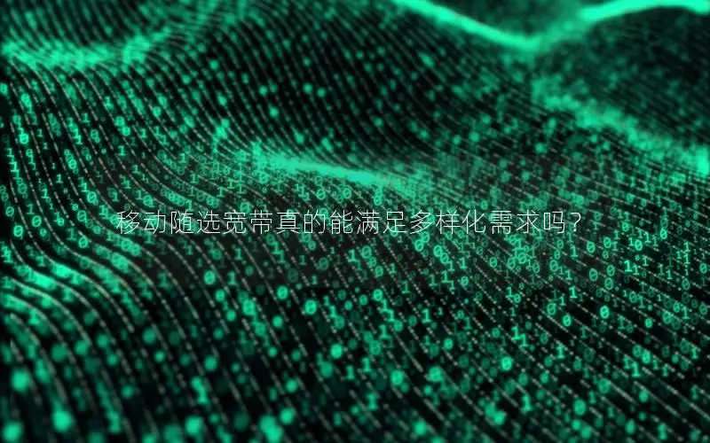 移动随选宽带真的能满足多样化需求吗？