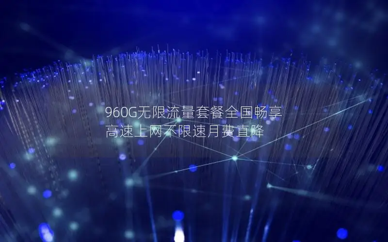 960G无限流量套餐全国畅享 高速上网不限速月费直降