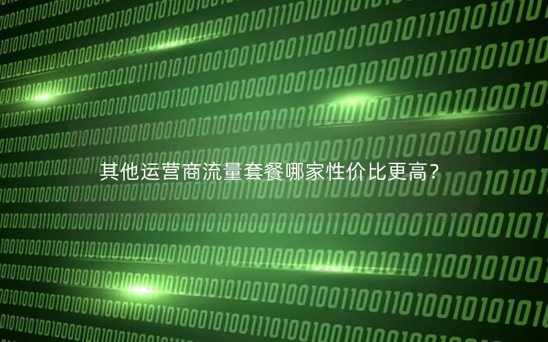其他运营商流量套餐哪家性价比更高？