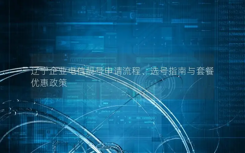 辽宁企业电信靓号申请流程、选号指南与套餐优惠政策