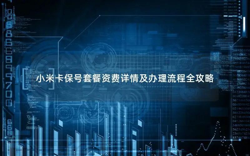 小米卡保号套餐资费详情及办理流程全攻略