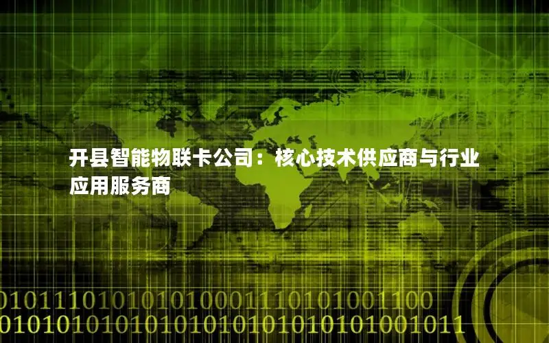 开县智能物联卡公司：核心技术供应商与行业应用服务商