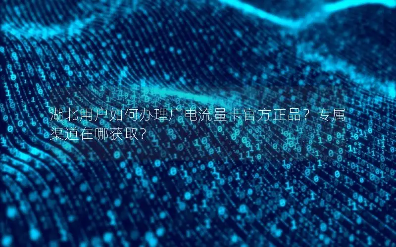 湖北用户如何办理广电流量卡官方正品？专属渠道在哪获取？