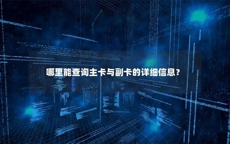 哪里能查询主卡与副卡的详细信息？