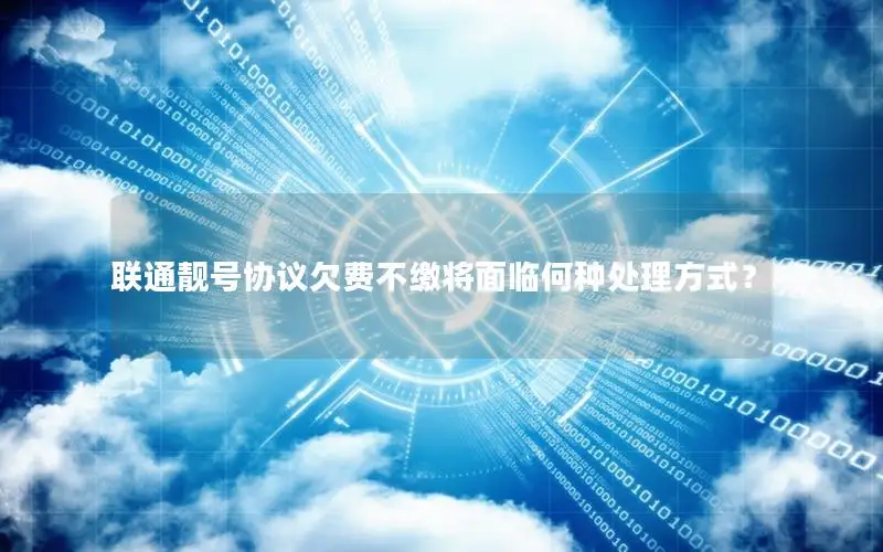 联通靓号协议欠费不缴将面临何种处理方式？