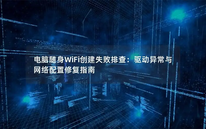 电脑随身WiFi创建失败排查：驱动异常与网络配置修复指南