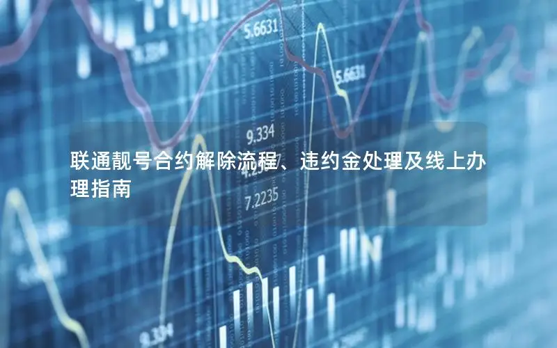 联通靓号合约解除流程、违约金处理及线上办理指南