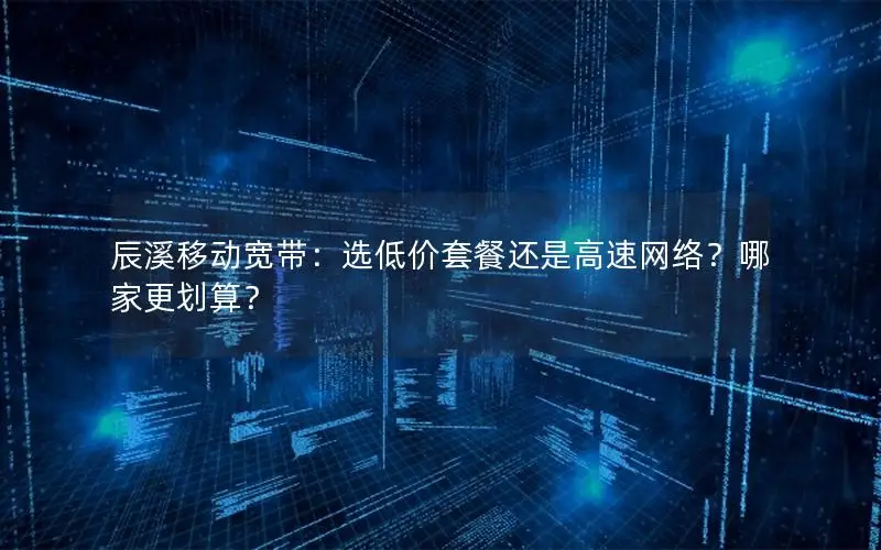 辰溪移动宽带：选低价套餐还是高速网络？哪家更划算？