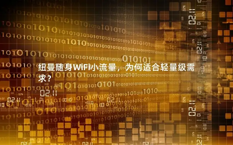 纽曼随身WiFi小流量，为何适合轻量级需求？