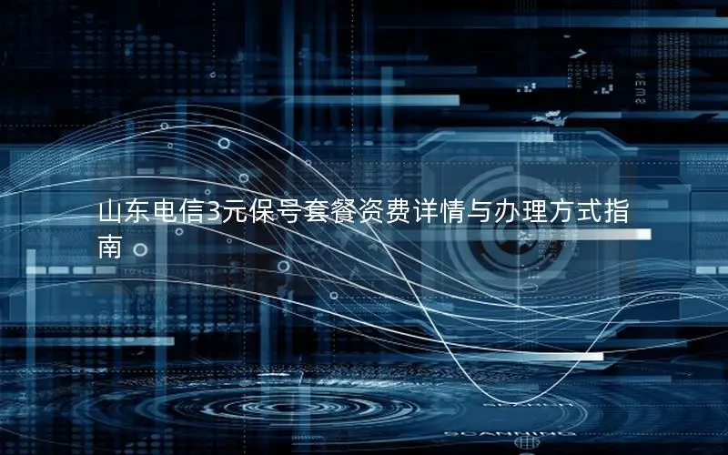 山东电信3元保号套餐资费详情与办理方式指南