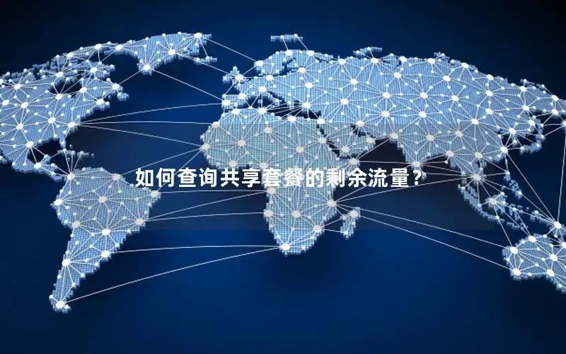 如何查询共享套餐的剩余流量？