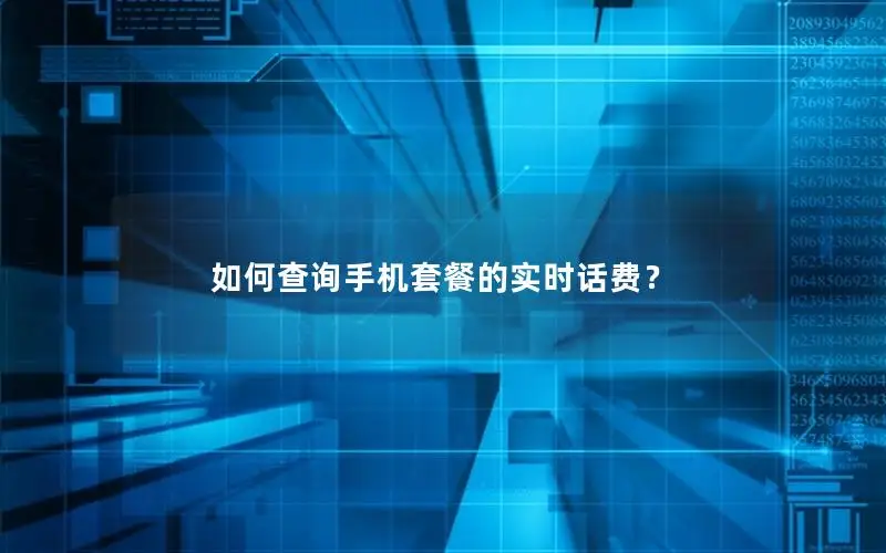 如何查询手机套餐的实时话费？