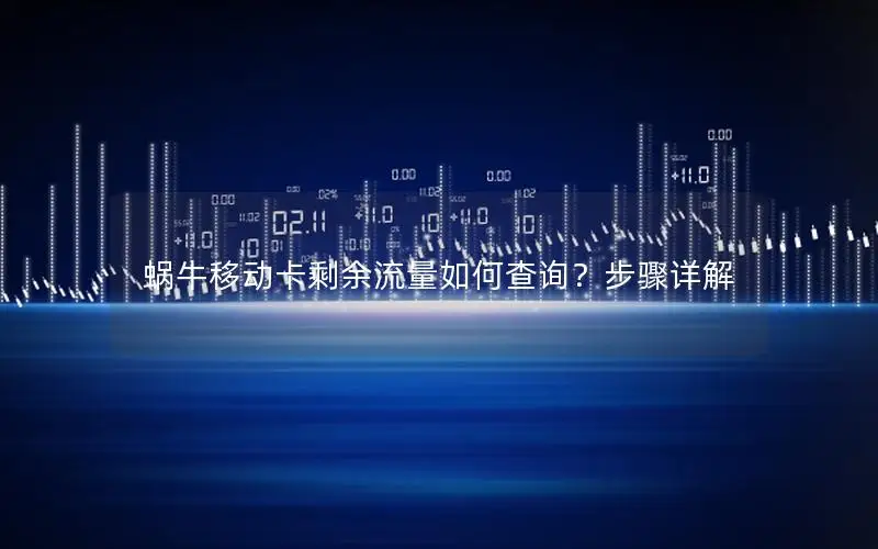 蜗牛移动卡剩余流量如何查询？步骤详解