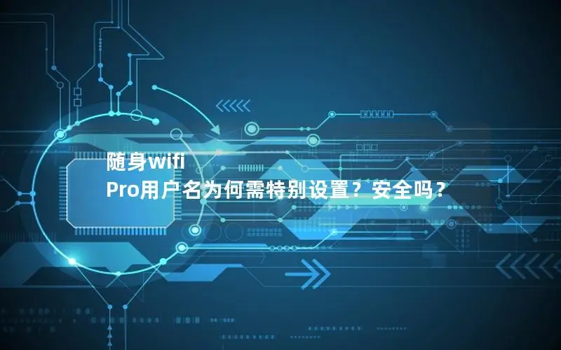 随身wifi Pro用户名为何需特别设置？安全吗？