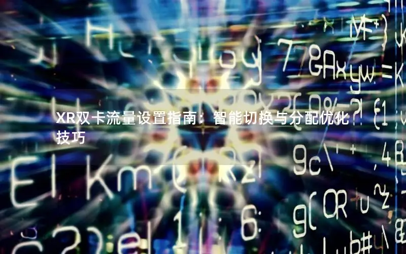 XR双卡流量设置指南：智能切换与分配优化技巧