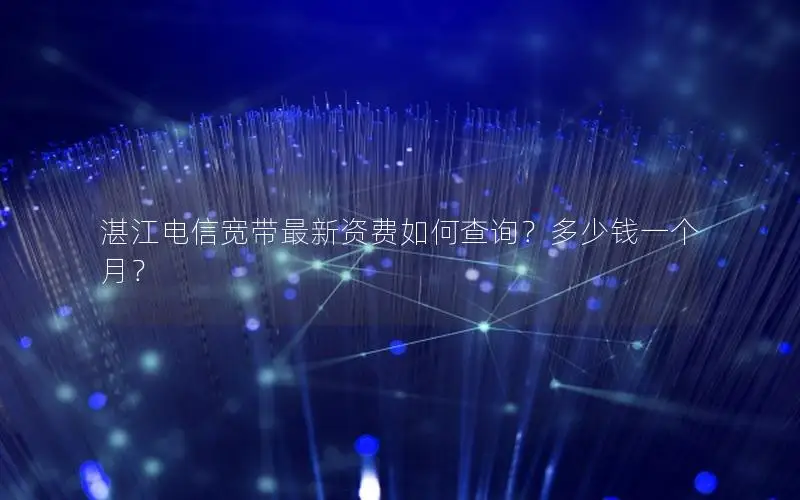 湛江电信宽带最新资费如何查询？多少钱一个月？