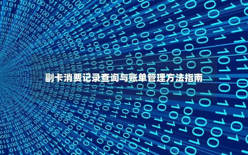副卡消费记录查询与账单管理方法指南