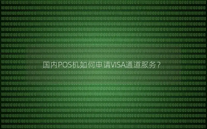 国内POS机如何申请VISA通道服务？