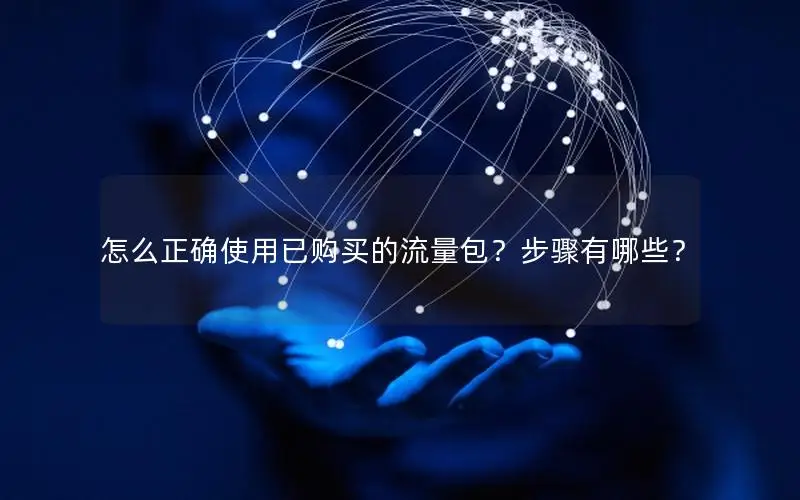 怎么正确使用已购买的流量包？步骤有哪些？
